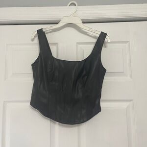 Abercrombie black corset tank top